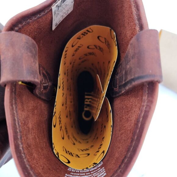 CEBU Comfort STK Shed-GR Tractor Light Work Boots Mens Size 11 Brown Pull-on - Picture 8 of 11